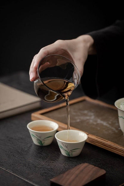 Hand Painted Ceramic Kuaike Cup Portable Outdoor Gongfu Tea Gift Set - STAR8S