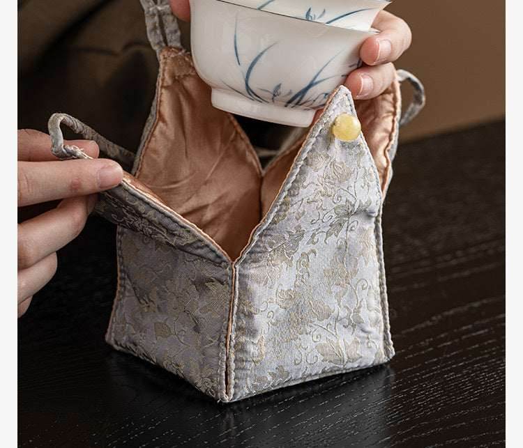 hand painted orchid kuaike cup portable ceramic tea set for camping - star8s