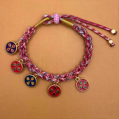 Hand - woven Five - Way God of Wealth & Zajiram Thangka Bracelet, Tibetan - style Jewelry - STAR8S