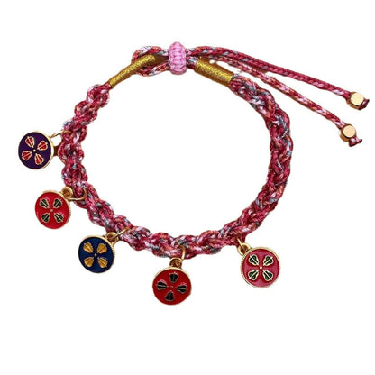 Hand - woven Five - Way God of Wealth & Zajiram Thangka Bracelet, Tibetan - style Jewelry - STAR8S