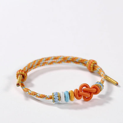 Handcrafted Red String Bracelet – Christmas Tree Knot, Adjustable Gold Bead Blessing Bracelet | STAR8S