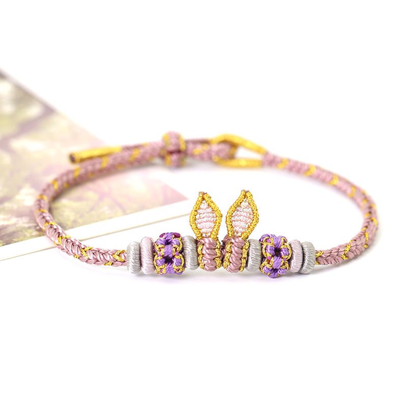 handcrafted red string bracelet – rabbit ears design for the year of the rabbit – lucky charm and gift idea | star8s - star8s