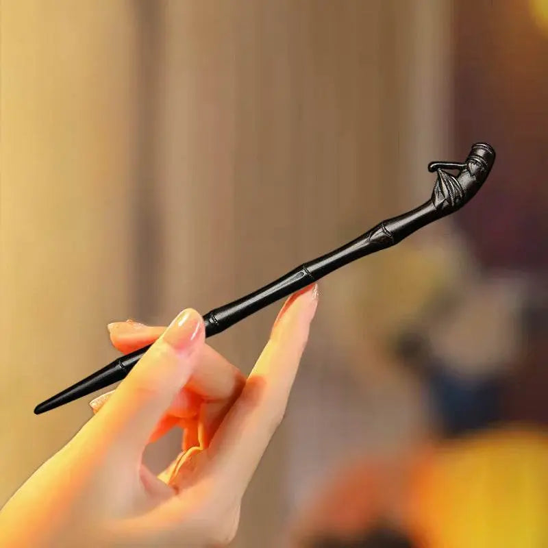 handmade black sandalwood vintage hairpin for hanfu gift to girlfriend - star8s