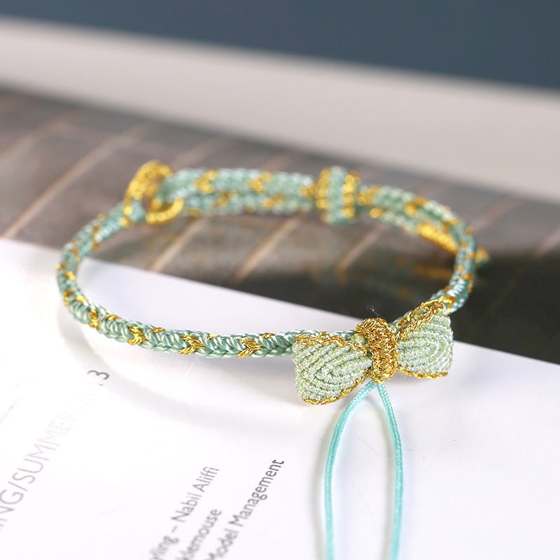 handmade bow knot adjustable red string bracelet - fresh design | star8s - star8s