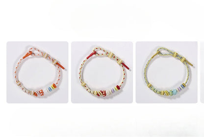 Handmade Braided Peach Blossom Knot Bracelet – Adjustable Chinese Knot Wrist Cord for Luck & Style | STAR8S