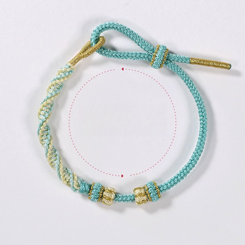 handmade chinese dragon knot red string adjustable bracelet | colorful jewelry for luck & protection | star8s - star8s