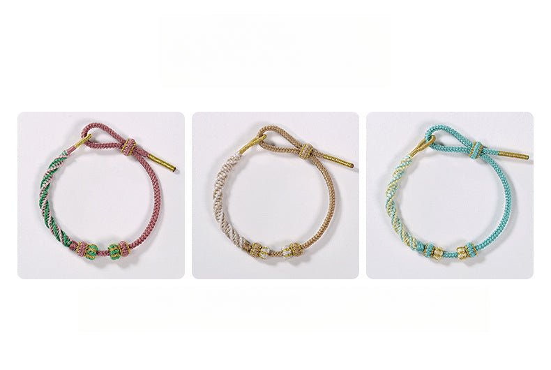 handmade chinese dragon knot red string adjustable bracelet | colorful jewelry for luck & protection | star8s - star8s