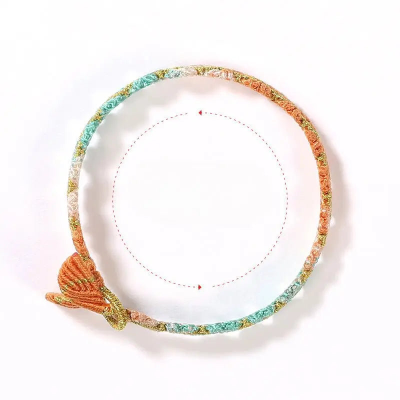 handmade dragon boat festival five‑color koi fish tail bracelet – heart‑to‑heart lucky wrist cord  | star8s