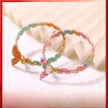 Handmade Dragon Boat Festival Five‑Color Koi Fish Tail Bracelet – Heart‑to‑Heart Lucky Wrist Cord  | STAR8S