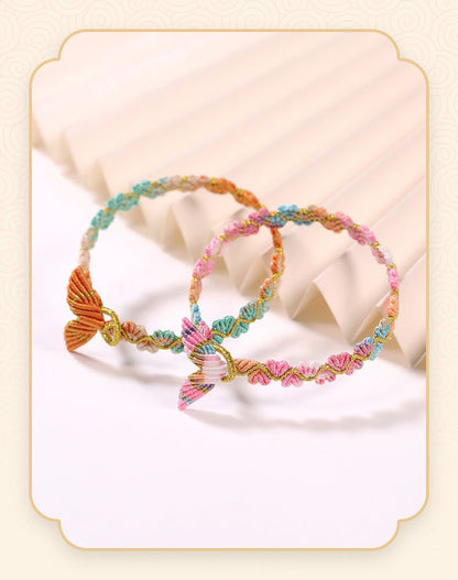 Handmade Dragon Boat Festival Five‑Color Koi Fish Tail Bracelet – Heart‑to‑Heart Lucky Wrist Cord  | STAR8S