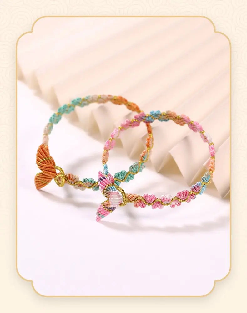 Handmade Dragon Boat Festival Five‑Color Koi Fish Tail Bracelet – Heart‑to‑Heart Lucky Wrist Cord  | STAR8S