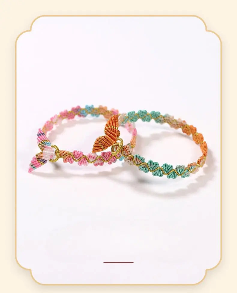 Handmade Dragon Boat Festival Five‑Color Koi Fish Tail Bracelet – Heart‑to‑Heart Lucky Wrist Cord  | STAR8S