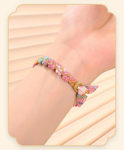 Handmade Dragon Boat Festival Five‑Color Koi Fish Tail Bracelet – Heart‑to‑Heart Lucky Wrist Cord  | STAR8S