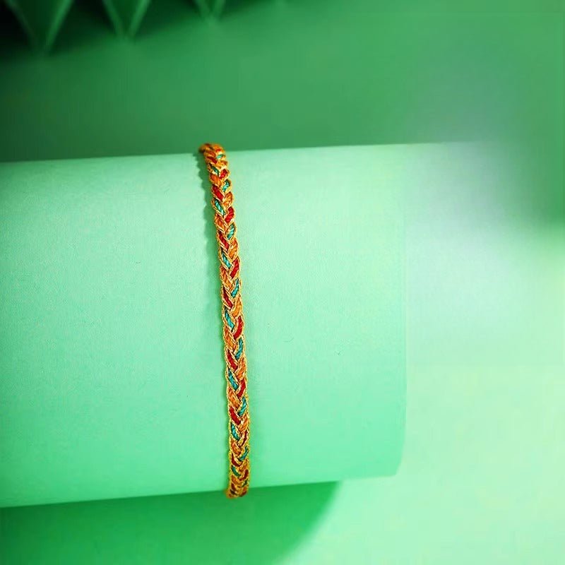 handmade five - color rope bracelet - baby & child good luck koi dragon year gift - star8s