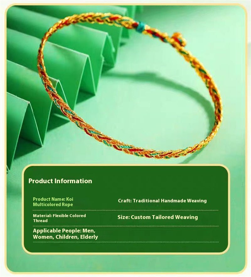 Handmade Five - Color Rope Bracelet - Baby & Child Good Luck Koi Dragon Year Gift - STAR8S