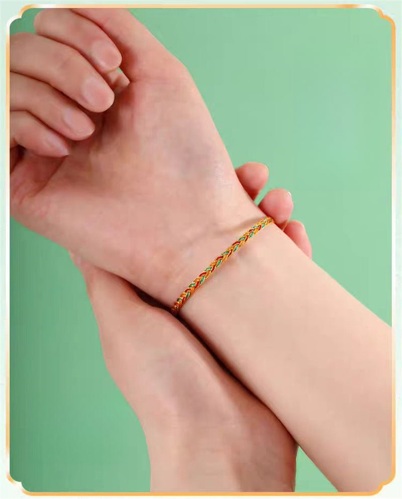 handmade five - color rope bracelet - baby & child good luck koi dragon year gift - star8s