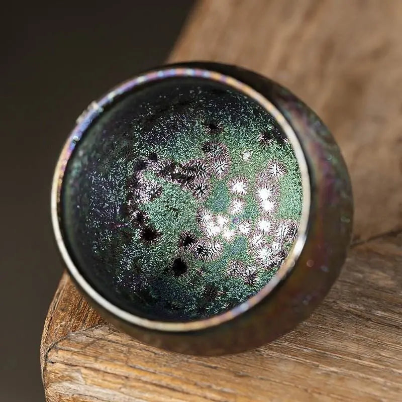 handmade jianzhan tea cup – silver kintsugi cups, gifting relax & cultural mastery - star8s