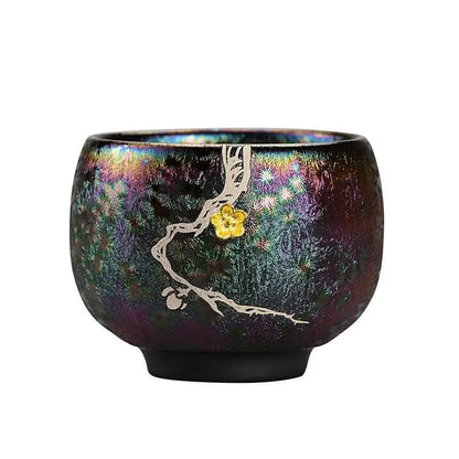 Handmade Jianzhan tea cup – Silver Kintsugi Cups, Gifting Relax & Cultural Mastery - STAR8S