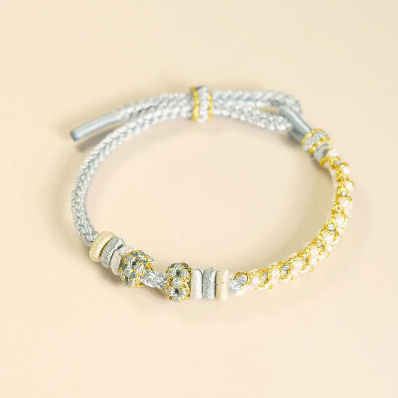 handmade lily of the valley & peach blossom red string bracelet – cute, adjustable couples | star8s - star8s