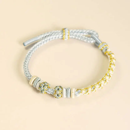 Handmade Lily of the Valley & Peach Blossom Red String Bracelet – Cute, Adjustable Couples | STAR8S - STAR8S