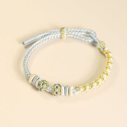 Handmade Lily of the Valley & Peach Blossom Red String Bracelet – Cute, Adjustable Couples | STAR8S - STAR8S