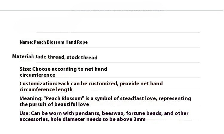 handmade lily of the valley & peach blossom red string bracelet – cute, adjustable couples | star8s - star8s