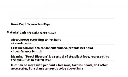 Handmade Lily of the Valley & Peach Blossom Red String Bracelet – Cute, Adjustable Couples | STAR8S - STAR8S