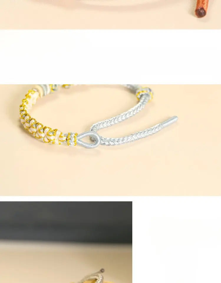 Handmade Lily of the Valley & Peach Blossom Red String Bracelet – Cute, Adjustable Couples | STAR8S - STAR8S