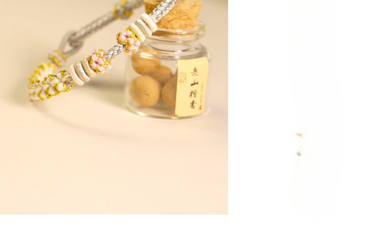 handmade lily of the valley & peach blossom red string bracelet – cute, adjustable couples | star8s - star8s