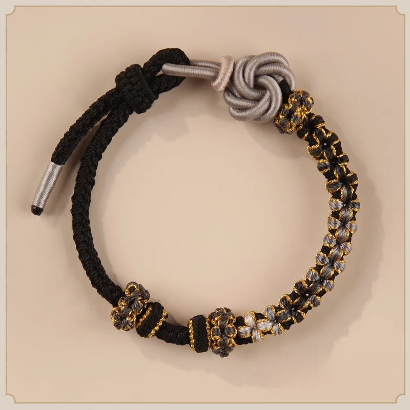 Handmade Mandala Peach Blossom Knot Red String Bracelet - Adjustable Jewelry for Women & Couples - STAR8S