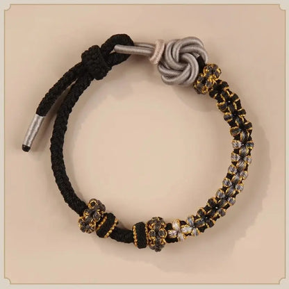 Handmade Mandala Peach Blossom Knot Red String Bracelet - Adjustable Jewelry for Women & Couples - STAR8S