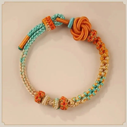 Handmade Mandala Peach Blossom Knot Red String Bracelet - Adjustable Jewelry for Women & Couples - STAR8S