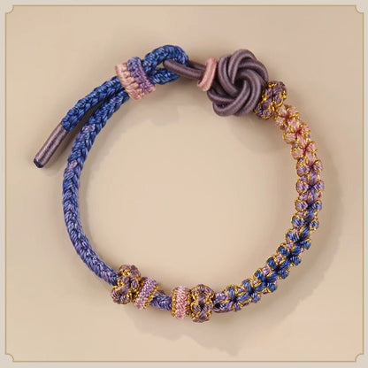 Handmade Mandala Peach Blossom Knot Red String Bracelet - Adjustable Jewelry for Women & Couples - STAR8S