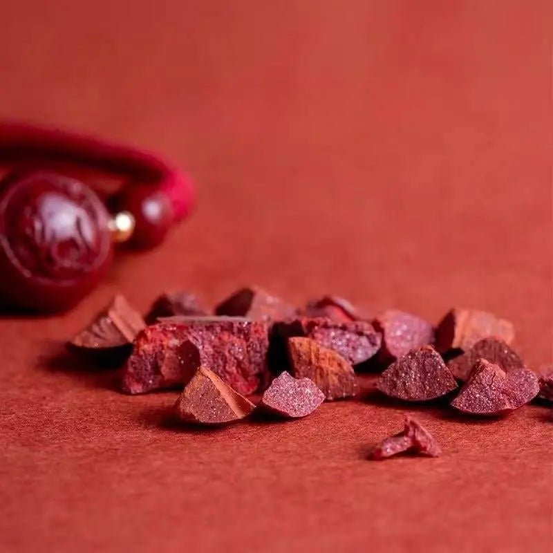 natural cinnabar zodiac bracelet, hand - woven red rope for natal year - star8s