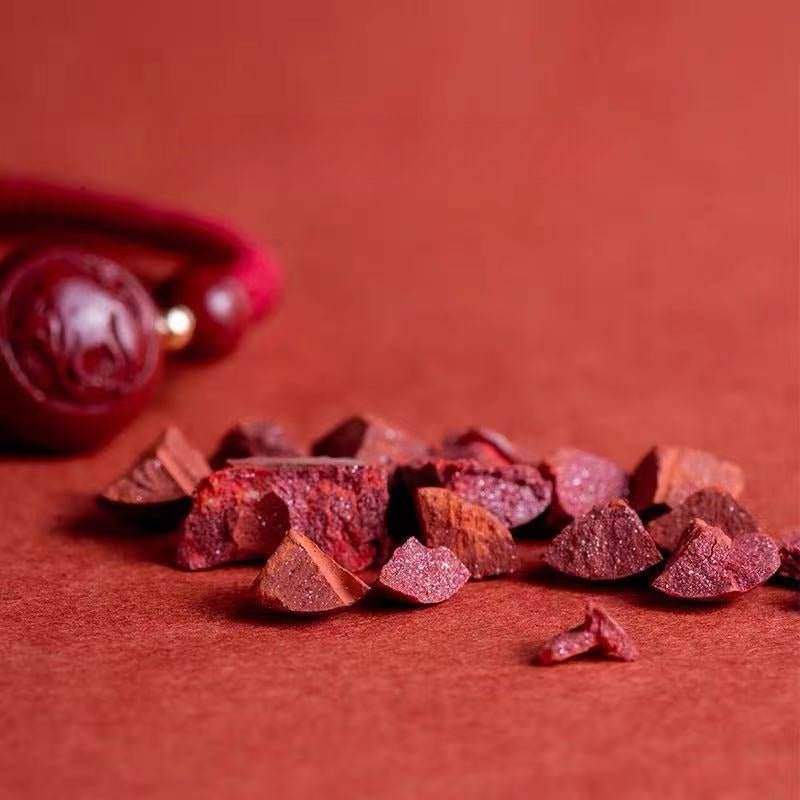 natural cinnabar zodiac bracelet, hand - woven red rope for natal year - star8s