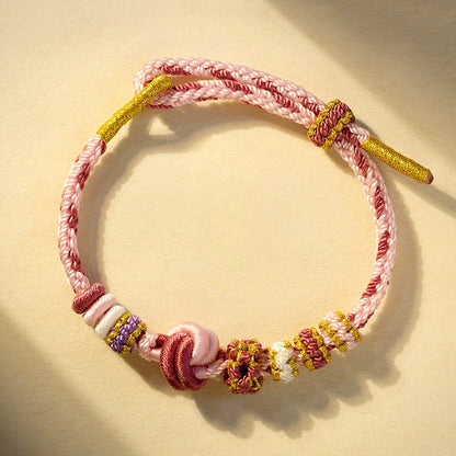 Handmade Peach Blossom Red String Bracelet for Couples Symbolic of Love and Blessings | STAR8S - STAR8S