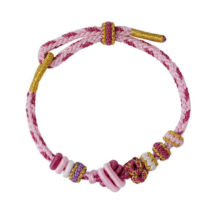 Handmade Peach Blossom Red String Bracelet for Couples Symbolic of Love and Blessings | STAR8S - STAR8S