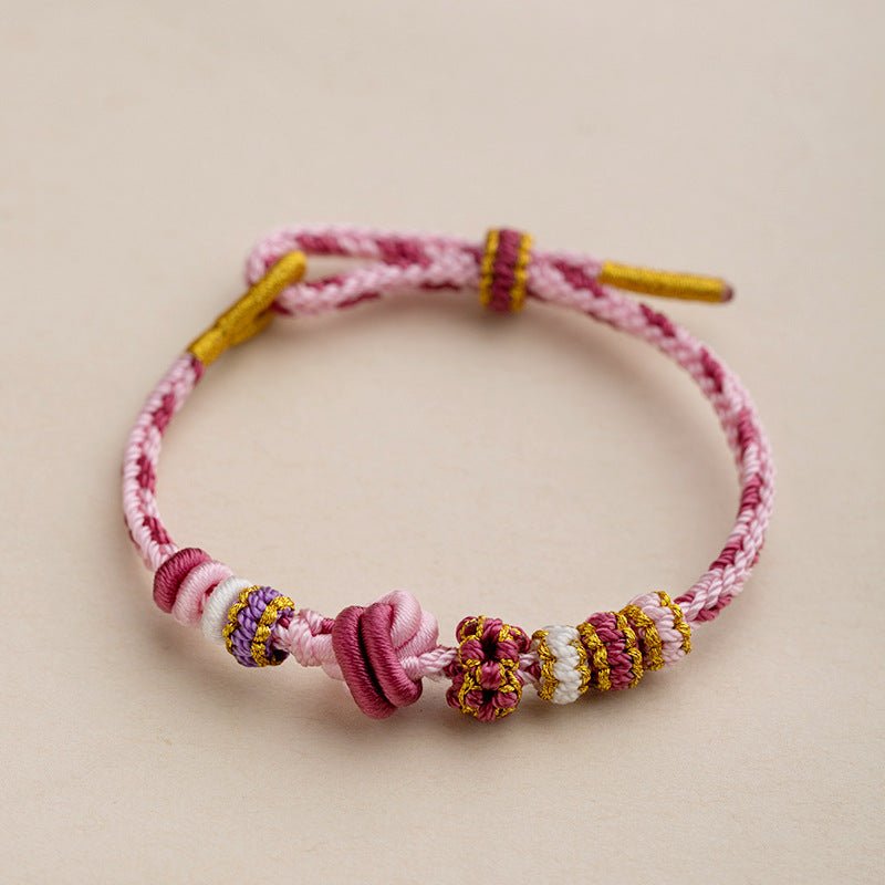 Handmade Peach Blossom Red String Bracelet for Couples Symbolic of Love and Blessings | STAR8S - STAR8S