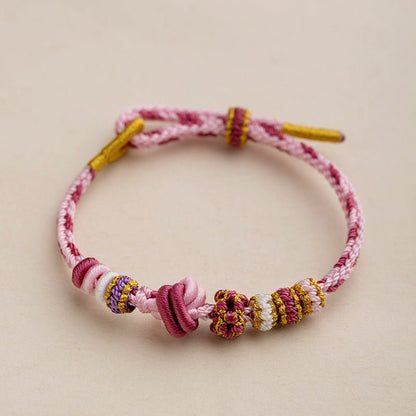 Handmade Peach Blossom Red String Bracelet for Couples Symbolic of Love and Blessings | STAR8S - STAR8S