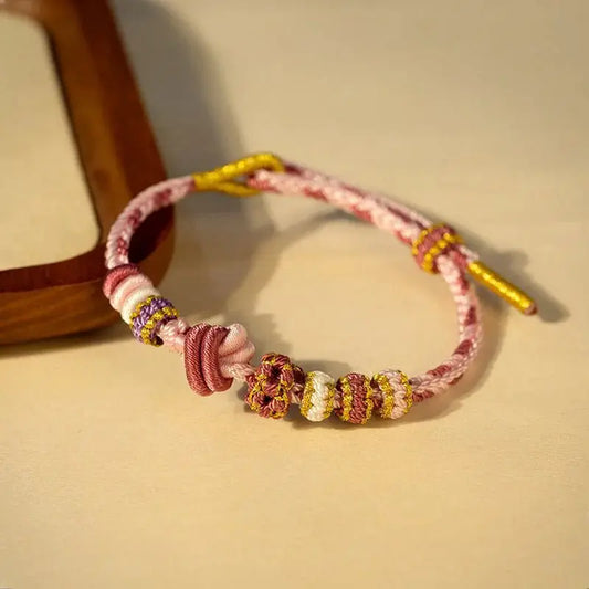 Handmade Peach Blossom Red String Bracelet for Couples Symbolic of Love and Blessings | STAR8S - STAR8S