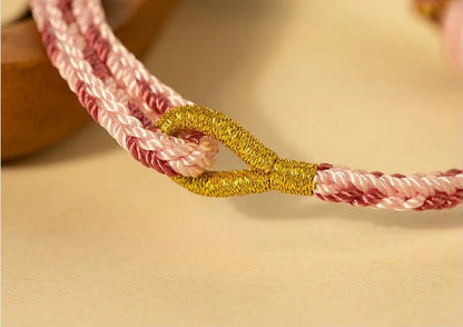 Handmade Peach Blossom Red String Bracelet for Couples Symbolic of Love and Blessings | STAR8S - STAR8S