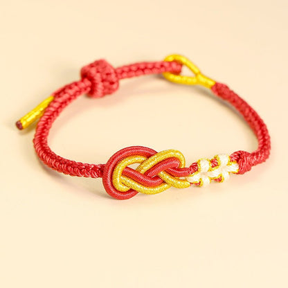 Handmade Pipa Knot Chinese Knot Peach Blossom Red String Bracelet | STAR8S