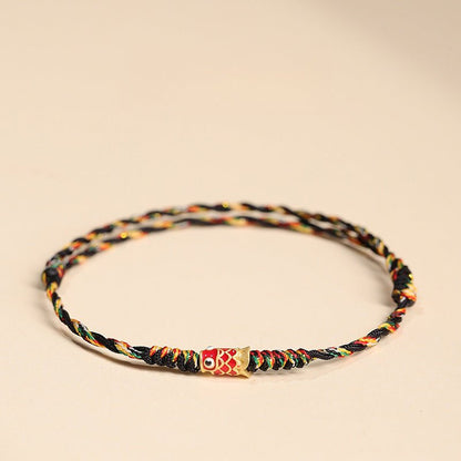 Handmade Red String Bracelet - Five - Color Luck Koi Bracelet for Women, Adjustable, Perfect for Dragon Boat Festival - STAR8S