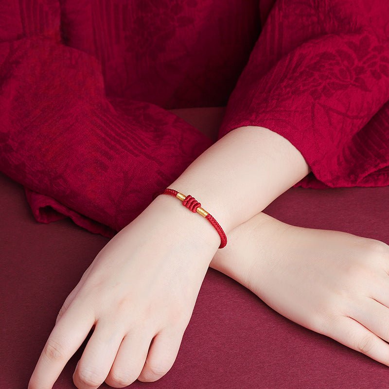 handmade red string bracelet – year of birth, couples, unisex, symbol of safety and blessings - star8s