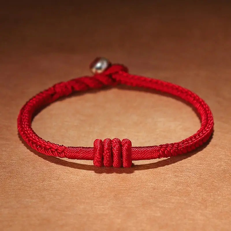 handmade red string bracelet – year of birth, couples, unisex, symbol of safety and blessings - star8s
