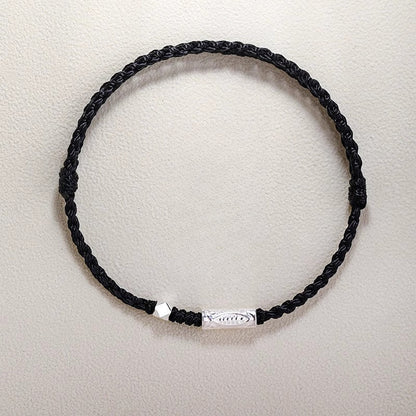 Handmade Red String Bracelet for Couples – 925 Sterling Silver Fish Bead, Adjustable Red & Black Cord - STAR8S