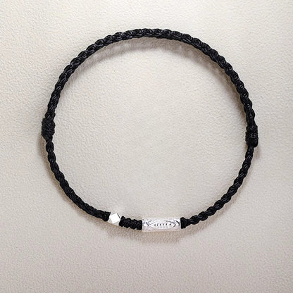 Handmade Red String Bracelet for Couples – 925 Sterling Silver Fish Bead, Adjustable Red & Black Cord - STAR8S