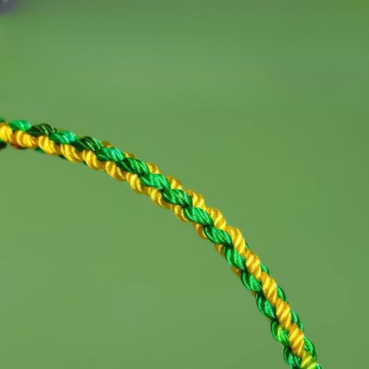 Handmade Red String Bracelet for Kids & Adults - Adjustable Five - Color Thread with Red Sandstone Bead - STAR8S