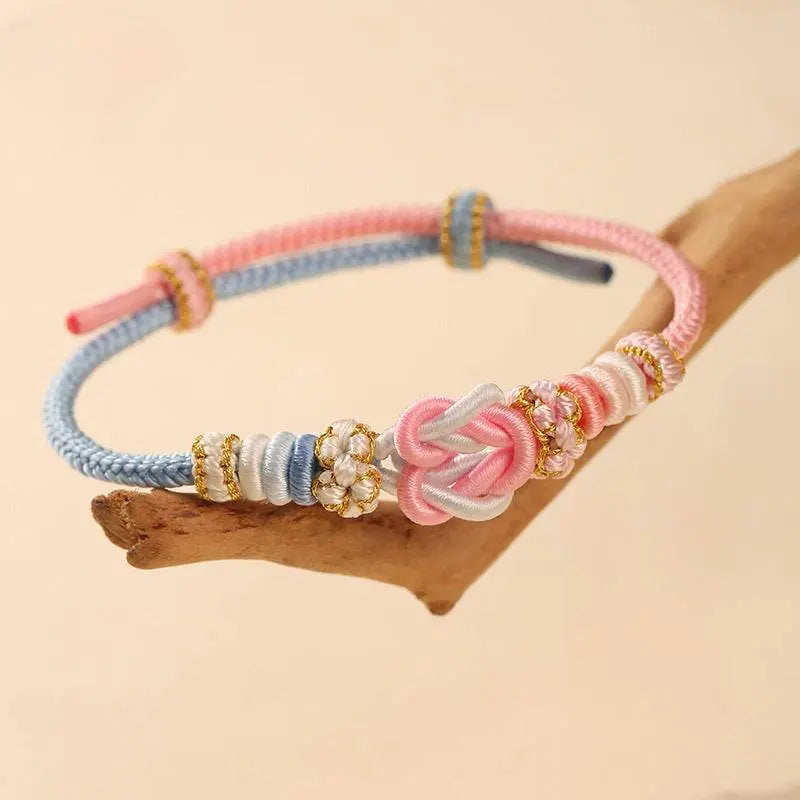 sky - blue taoyao love - knot hand rope, hand - woven diy couple jewelry - star8s