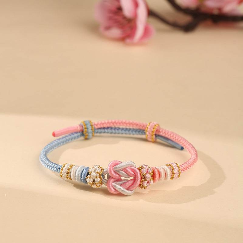 sky - blue taoyao love - knot hand rope, hand - woven diy couple jewelry - star8s